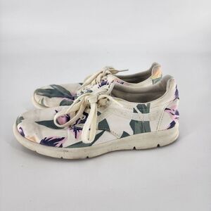 Vans womens 6.5 ultracush floral hawaii white sneakers